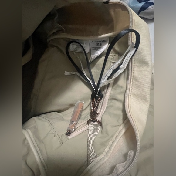 Petunia Pickle Bottom Boxy Backpack Diaper Bag Blue Cream Green Small Bottle Bag - Picture 9 of 15